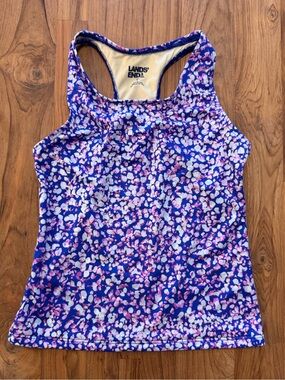 Lands’ End Girls’ Swim Suit Top Tankini Kids’ Medium 8